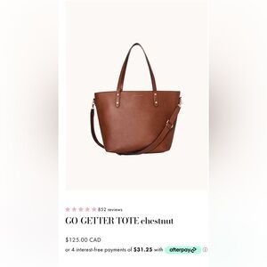 Poppy & Peonies - go getter tote chestnut